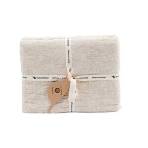 MADE IN PORTUGAL Taupe Made In Portugal Cotton Floral Blanket